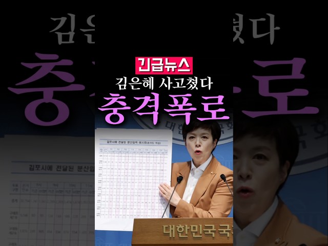 (속보) 김은혜 사고쳤다, 선관위 충격 폭로...