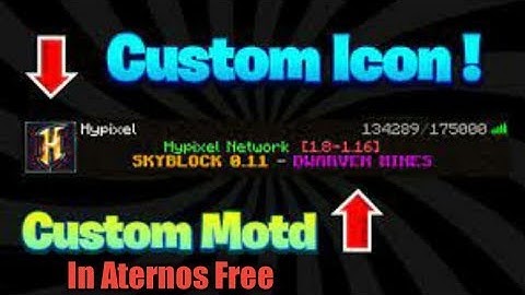 HOW TO MAKE CUSTOM MOTD AND SERVER ICON IN ATERNOS