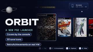 ORBIT — a new game launcher for the PlayStation 2 (covers, 3D save icons, RetroAchievements) screenshot 3