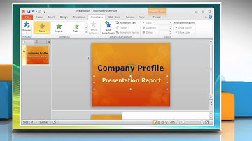Microsoft® PowerPoint 2010: How to animate text in a presentation on Windows® Vista?