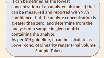 Method Validation - Instrument Detection Limit