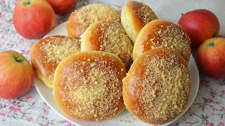 Воздушные Булочки С Яблочным Повидлом И Штейзелем | Airy Buns With Apple Jam And Steisel