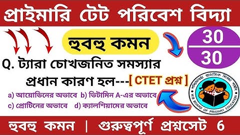প্রাইমারি টেটে পরিবেশ বিদ্যা প্রশ্ন হুবহু কমন | পরিবেশ বিদ্যা 6 EVS |  primary tet preparation 2022