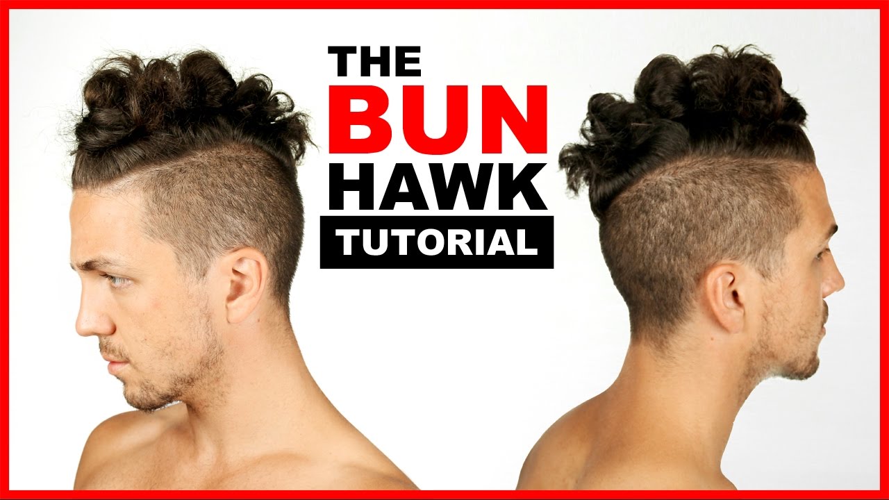 bun hawk tutorial mens hairstyles youtube