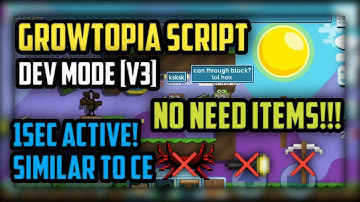Growtopia - Developer Mode Script [V3] | No Need Anything, 1sec Activate, 100% WORKING!