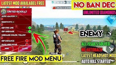 Free Fire New Mod Menu | Fly Hack+Rank Working