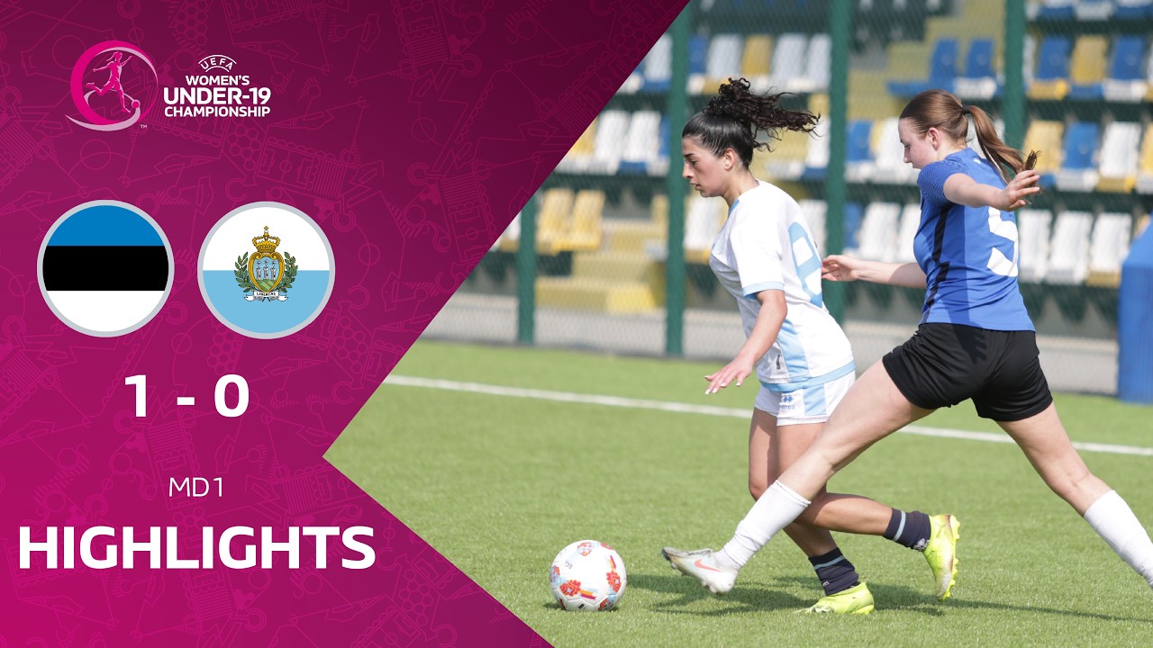 UEFA Women's Under 19 Championship, Round 2 (MD1) | HL Estonia - San Marino 1-0