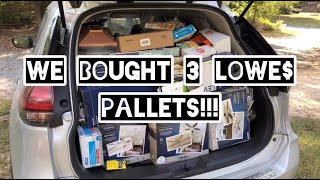 Bought 3 Lowes Pallets For $500 Retail $4,500