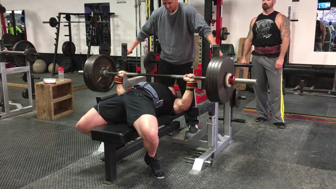 Erik V. Schlick; Raw Bench Press 412.2 pounds x 4 reps (5/24/2016)