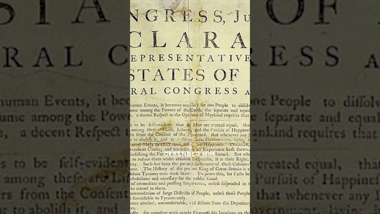 There was a cut part from the Declaration of Independence!