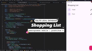 PEMROGRAMAN MOBILE - PRAKTIKUM 6 (SQLite Local Database)