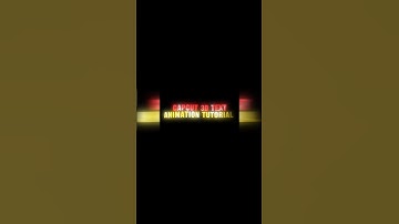 capcut 3D text animation tutorial #edit #animation #photoediting #capcuttutorial #capcut