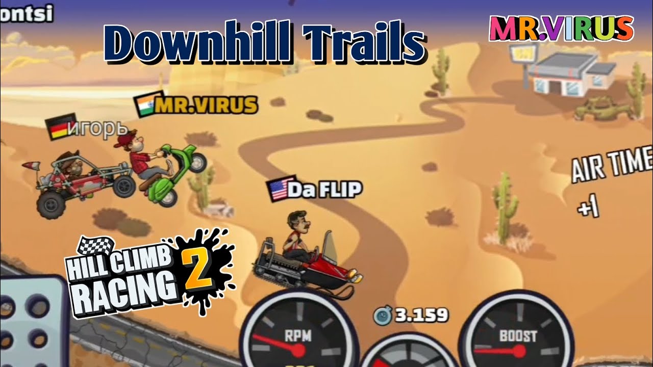 Trail Racing Game Daily Events- Downhill Trails In Hill Climb Racing 2 - YouTube