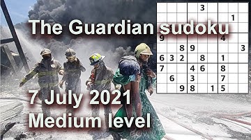 Sudoku solution – The Guardian 7 July 2021 Medium level