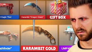 MI-A PICAT KARAMBIT GOLD DIN GIFT BOX PE STANDOFF 2 ROMANIA!