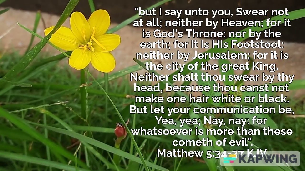 Never Swear On Anything Matthew 5 34 37 KJV YouTube Never Swear On Anything Matthew 5 34 37 KJV YouTube