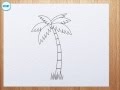 How to draw palm tree for kids