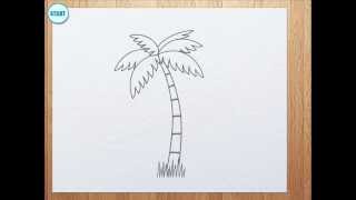 palm tree drawing drawings draw easy sketch trees doodle hub coloring elephant lessons palms sketches animated kid kindergarten clip