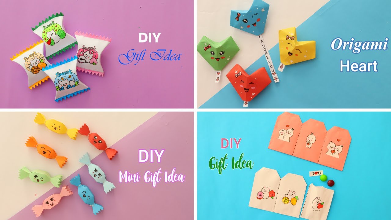 4 Easy Craft Ideas || Cute Gifts Ideas || DIY Origami Craft || Paper ...