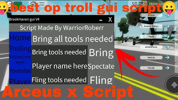 Best op troll gui | Brookhaven | Arceus x | WhizRoblox