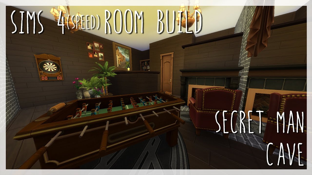 SECRET MAN CAVE | Sims 4 Room Build - YouTube