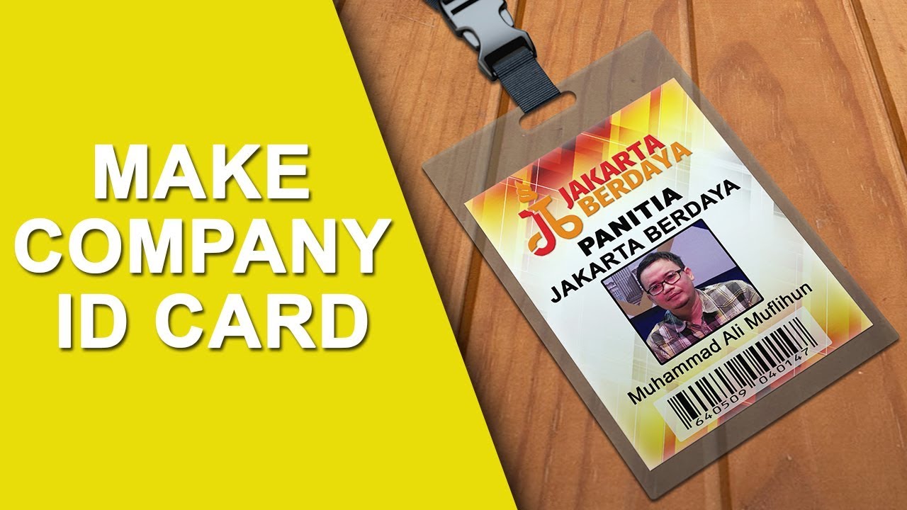Cara Membuat Desain ID Card Panitia Dengan Photoshop - YouTube