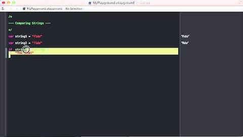 36. Comparing Strings | Swift Course on Udemy