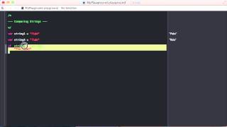 36. Comparing Strings | Swift Course on Udemy