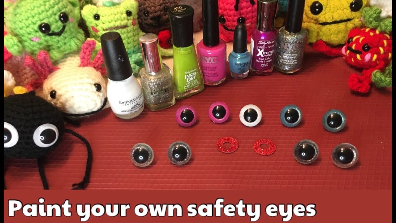 Let's paint safety eyes for crochet projects 