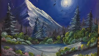 The Joy of Acrylic - Art by Robert Stevens painting a snowy landscape