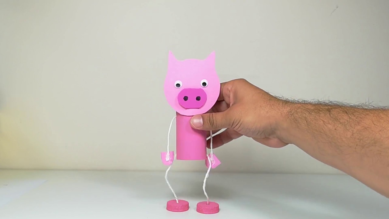 COMO HACER UNA MARIONETA DE CERDITO - YouTube