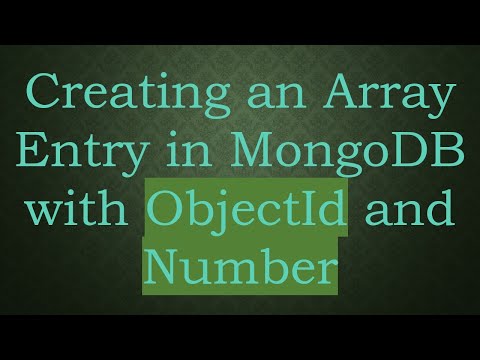 Creating an Array