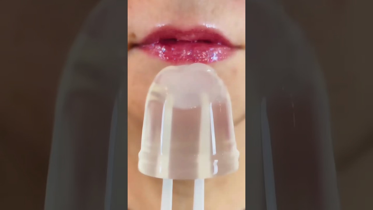 Asmr LYCHEE jelly eating sounds mukbang food 🍮🍮 