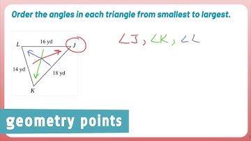 Geometry Points: Order the Angles in a Triangle from Least to Greatest