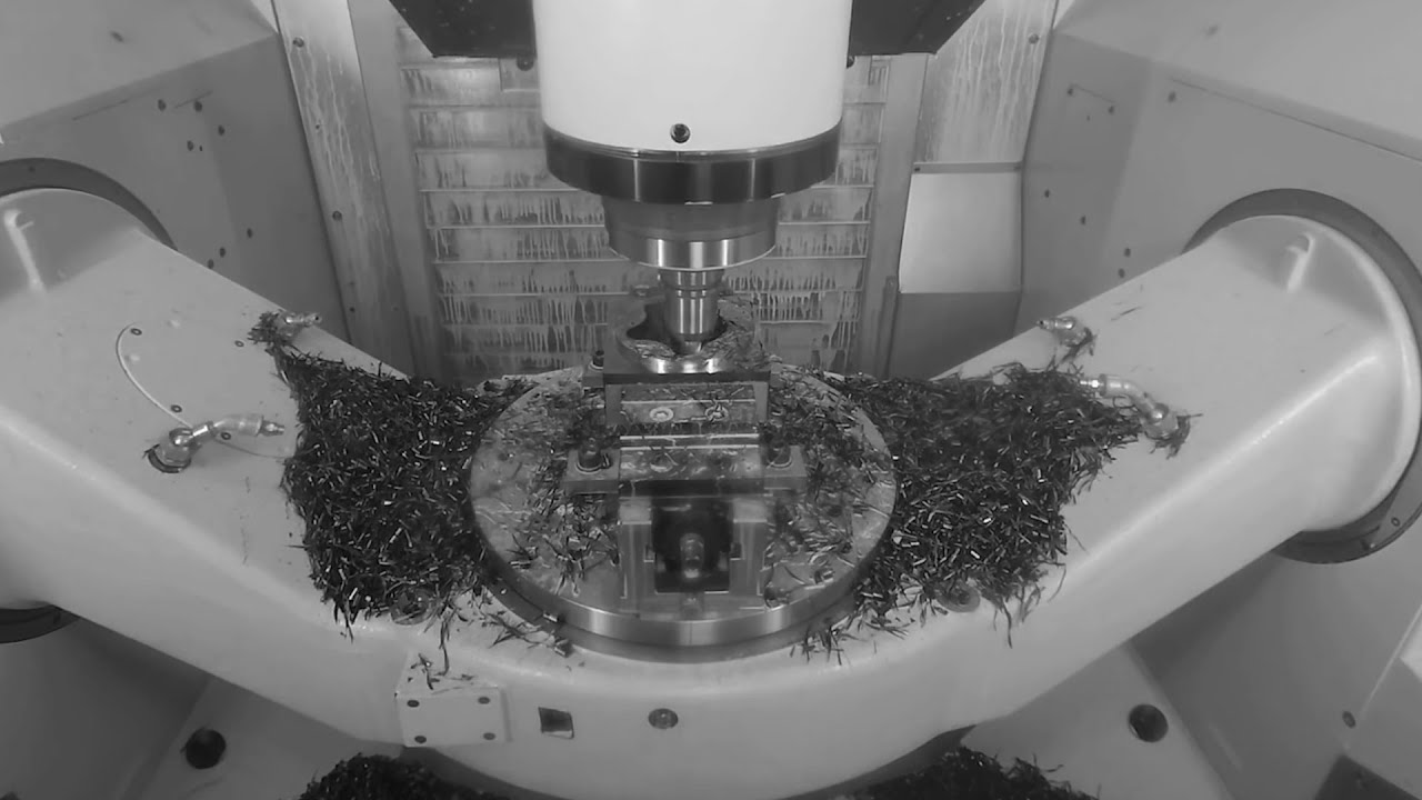 CNC 5 Axis Milling Machining Center Working Process Cutting - YouTube