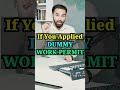 Can I work on a dummy work permit?