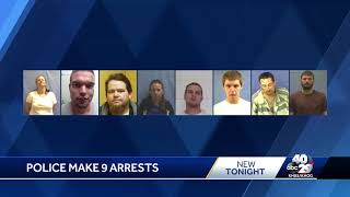 9 people arrested in Van Buren