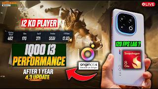 IQOO 13 120 FPS BGMI TEST🖤 4.3 UPDATE LIVE FPS METER &amp; CONQUEROR PUSH #iqoo13 #TAGonTop #shortsfeed