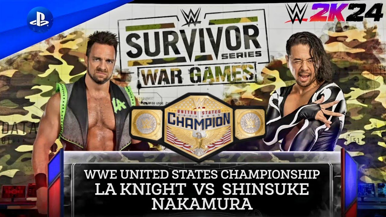 WWE 2K24- LA Knight vs Shinsuke Nakamura - United States Championship Match -at Survivor Series 2024
