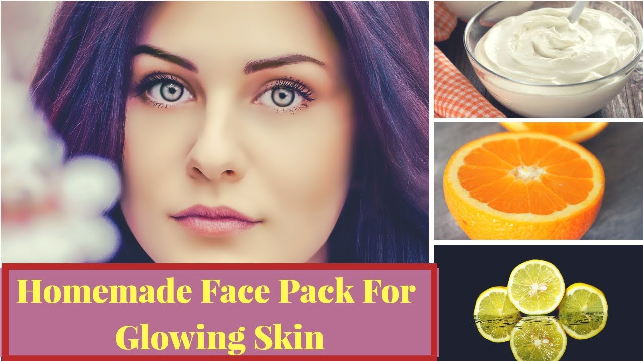 DIY - Homemade face pack for glowing skin using Orange , Yogurt and ...