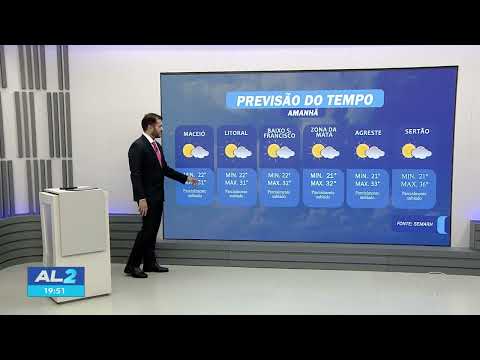 Previsão do tempo em AL: sol e calor hoje, domingo com céu nublado - 21/03/2026