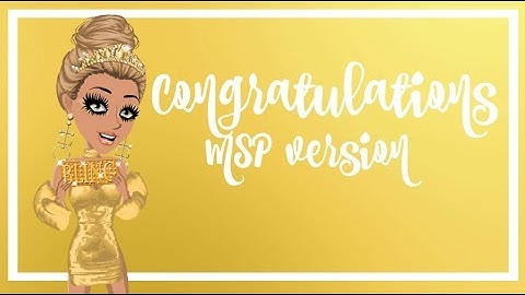 Congratulations // MSP version (You don