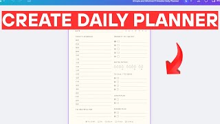 How to Create a Daily Planner in Canva (2025)