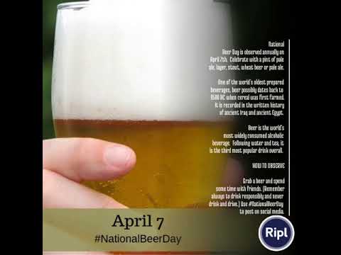 Celebrate National Beer Day on April 7th