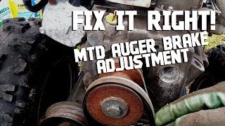 Snowblower Repair! MTD Snowblower Belt Cover and Auger Brake Fix