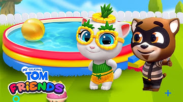 Talking Tom Gold Run vs My Talking Tom Friends - POOL JAM iPad Gameplay