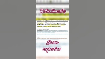 Multicollinearity in linear regression model #shorts #ugc #econometrics #economics
