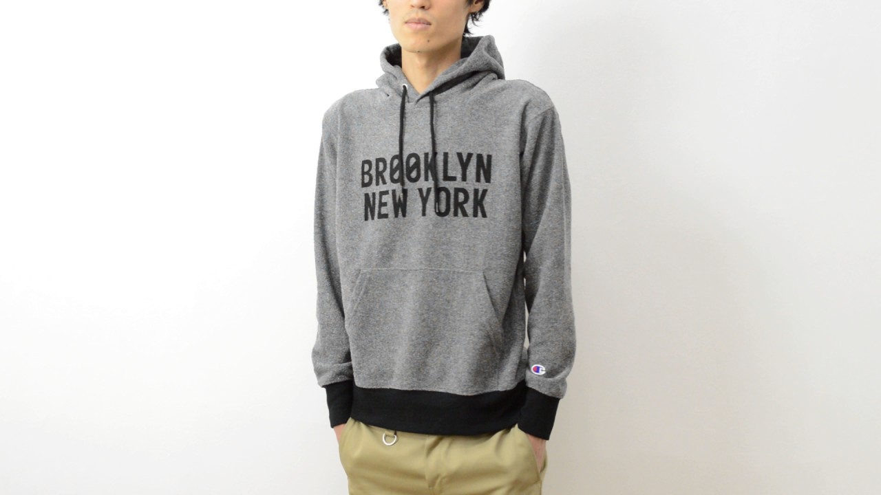 Champion チャンピオン ブルックリン ロゴ パイル プルパーカー メンズ Champion チャンピオン ブルックリン ロゴ パイル プルパーカー メンズ