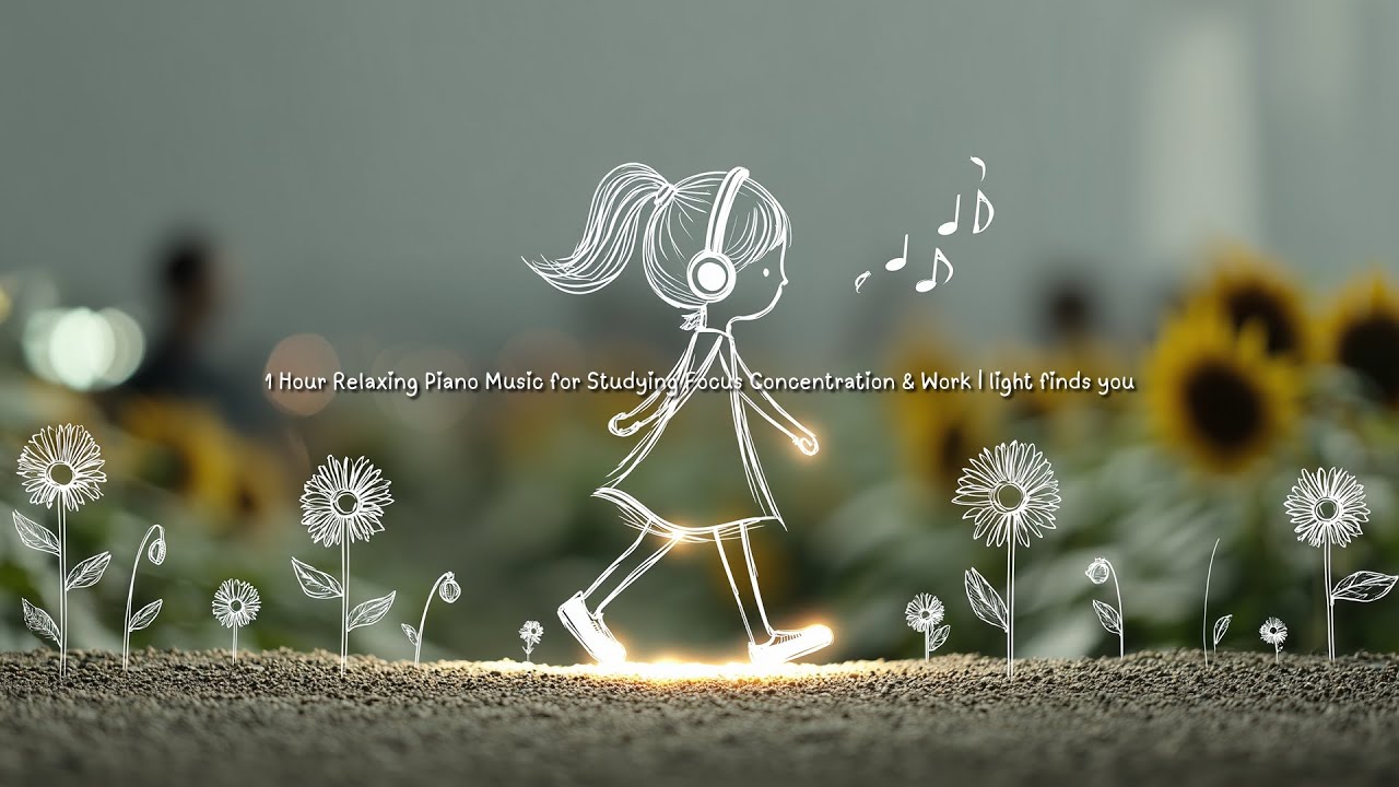 1 Hour Relaxing Piano Music for Studying Focus Concentration & Work | light finds you