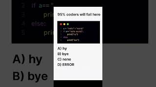 Drop the answer..🧠 95% of Coders Fail This Simple Python Puzzle! 🐍#coding#question#programming#viral